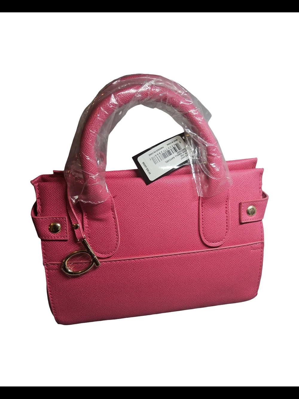 NWT bebe Pink (Orchid) Evie small Top-Handle Satchel